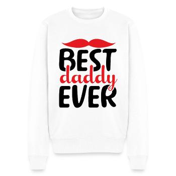 Best Daddy Ever - Men's Premium Organic Jumper - white - Front - Thijin (182cm)