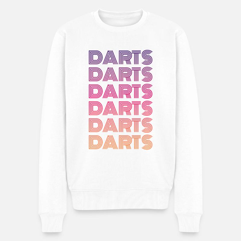 Darts Dart spielen - Männer Premium Bio Pullover - Weiß