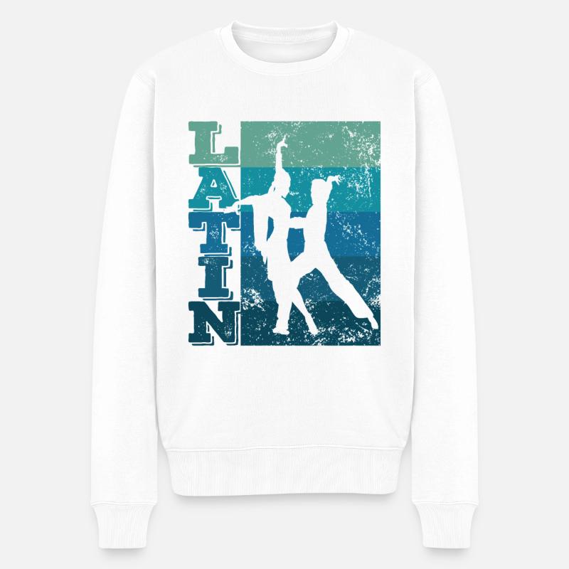Danse latine Couple Rétro Danseurs - Pull Premium bio Homme - blanc