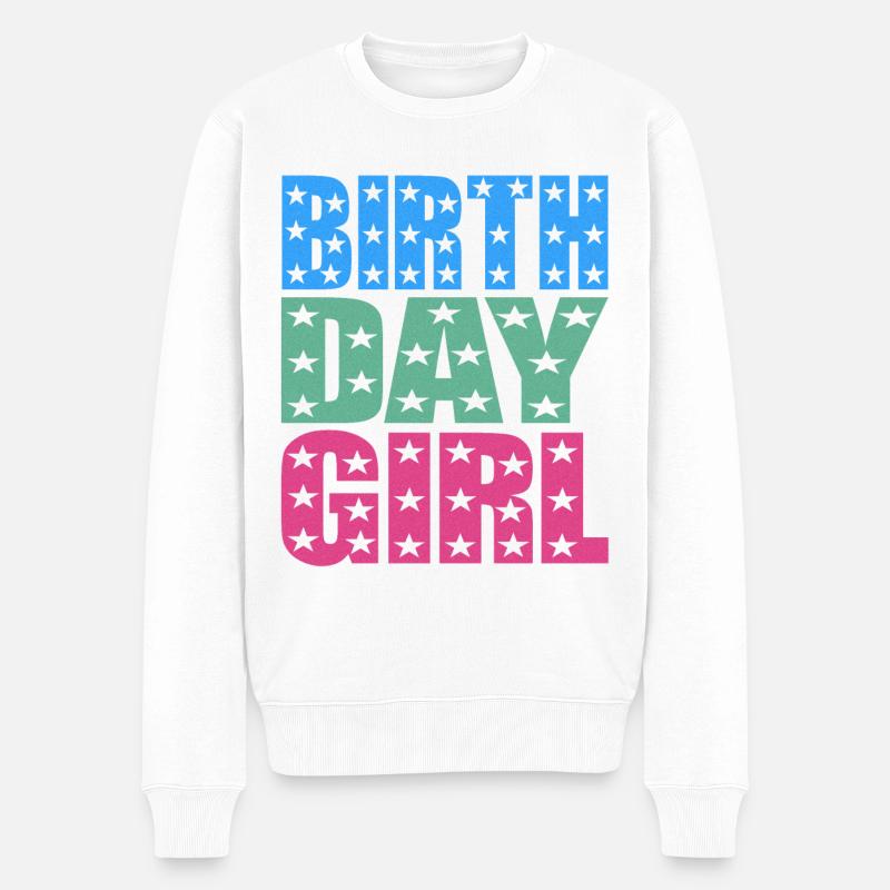 fille d’anniversaire - Pull Premium bio Homme - blanc
