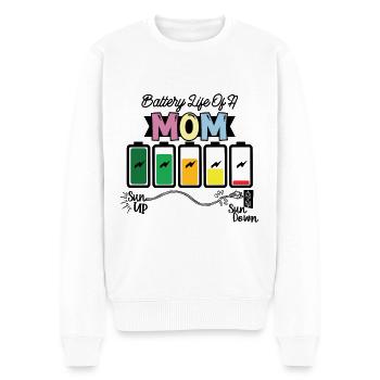 Durée de vie de la batterie d’un écrou - Pull Premium bio Homme - blanc - Devant - Thijin (182cm)
