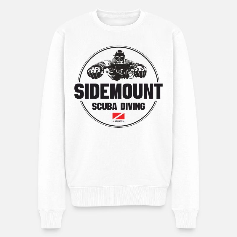 Sidemount Taucher Geschenk Tauchen - Männer Premium Bio Pullover - Weiß