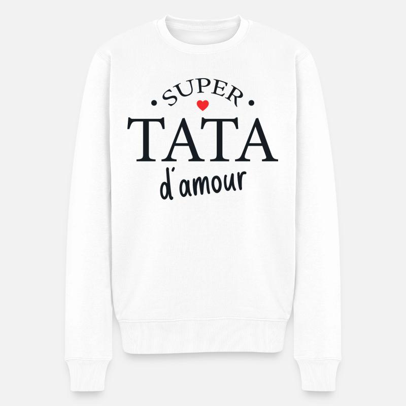 Super Tata D'amour - Pull Premium bio Homme - blanc