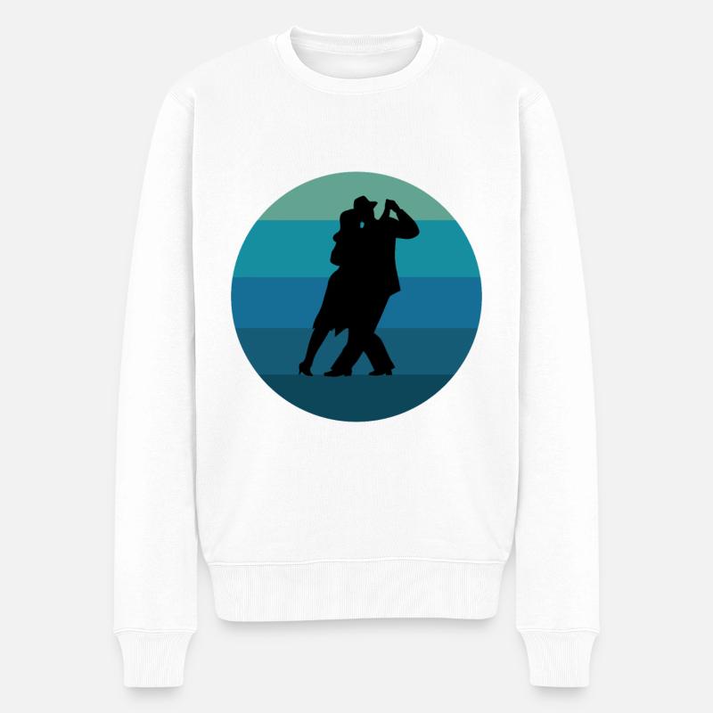 Argentinischer Tango Tanzen Milonga Vals - Männer Premium Bio Pullover - Weiß