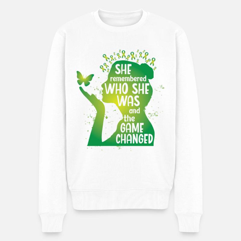 She remebered who she was - Männer Premium Bio Pullover - Weiß