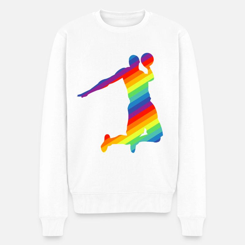 Handball Trikot - Männer Premium Bio Pullover - Weiß