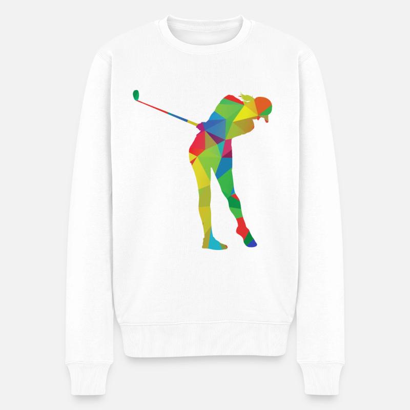 Golf & Minigolf - Männer Premium Bio Pullover - Weiß