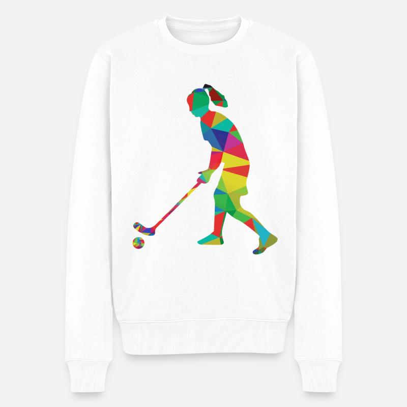 Hockey Frauen - Männer Premium Bio Pullover - Weiß