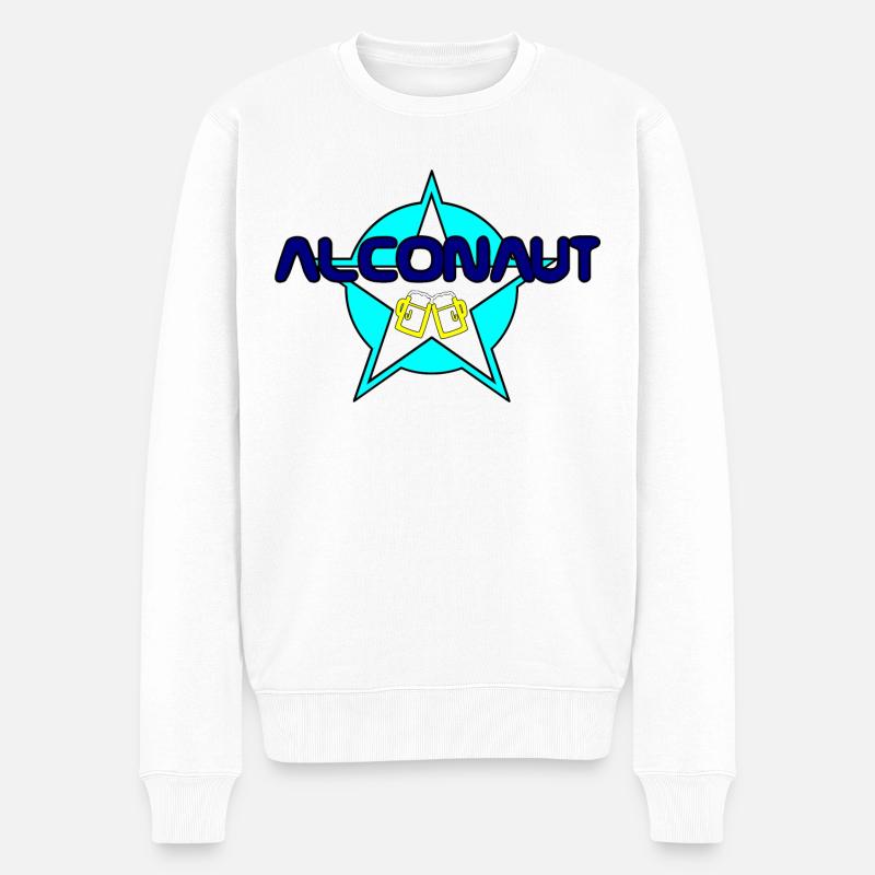 Party - ALCONAUT F - Männer Premium Bio Pullover - Weiß
