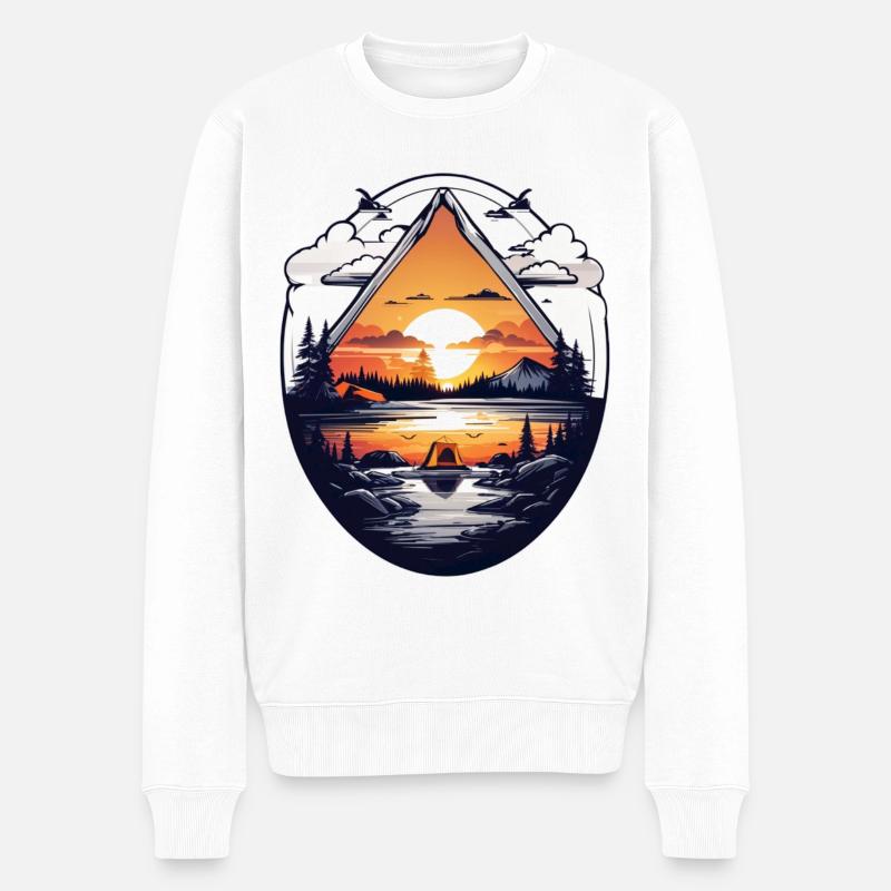 Temps de camping - Pull Premium bio Homme - blanc