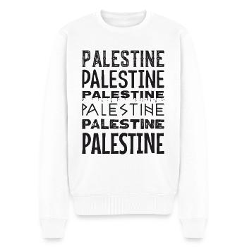 Palestine - Männer Premium Bio Pullover - Weiß - Vorne - Thijin (182cm)