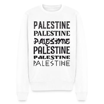 Palestine - Männer Premium Bio Pullover - Weiß - Vorne - Thijin (182cm)