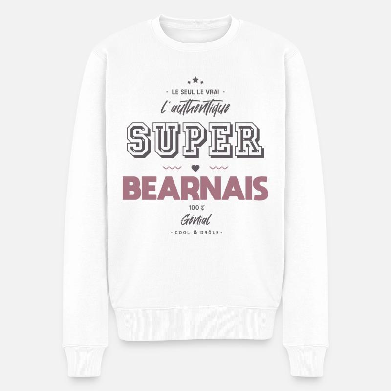 L authentique super bearnais - Pull Premium bio Homme - blanc