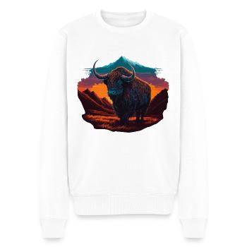 Yak Sunrise - Pull Premium bio Homme - blanc - Devant - Thijin (182cm)