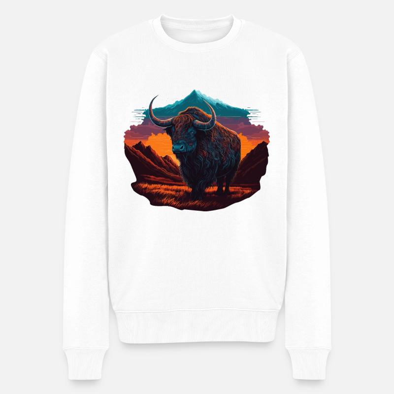 Yak Sunrise - Pull Premium bio Homme - blanc