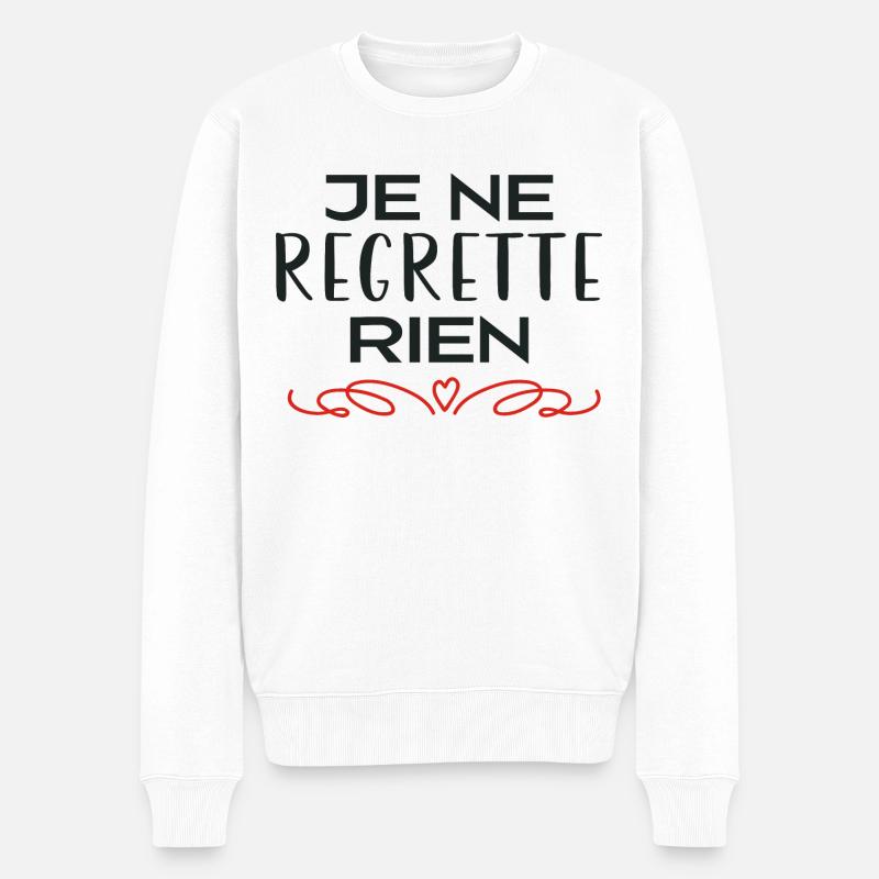 Je ne regrette rien - Pull Premium bio Homme - blanc