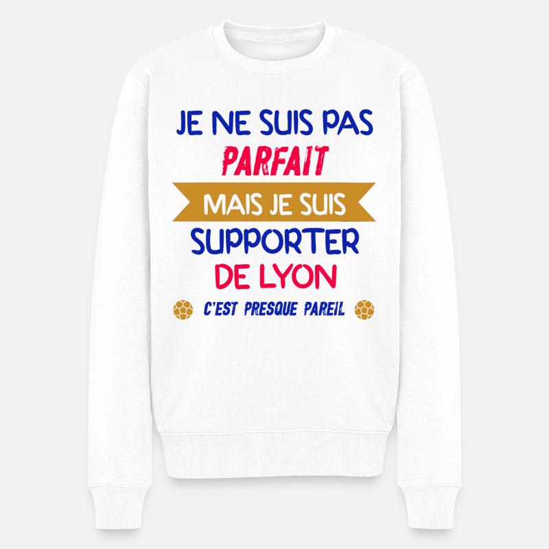 JE SUIS SUPPORTER DE LYON - Pull Premium bio Homme - blanc