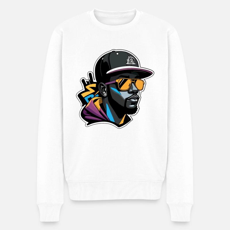 Urbaner Typ - Männer Premium Bio Pullover - Weiß
