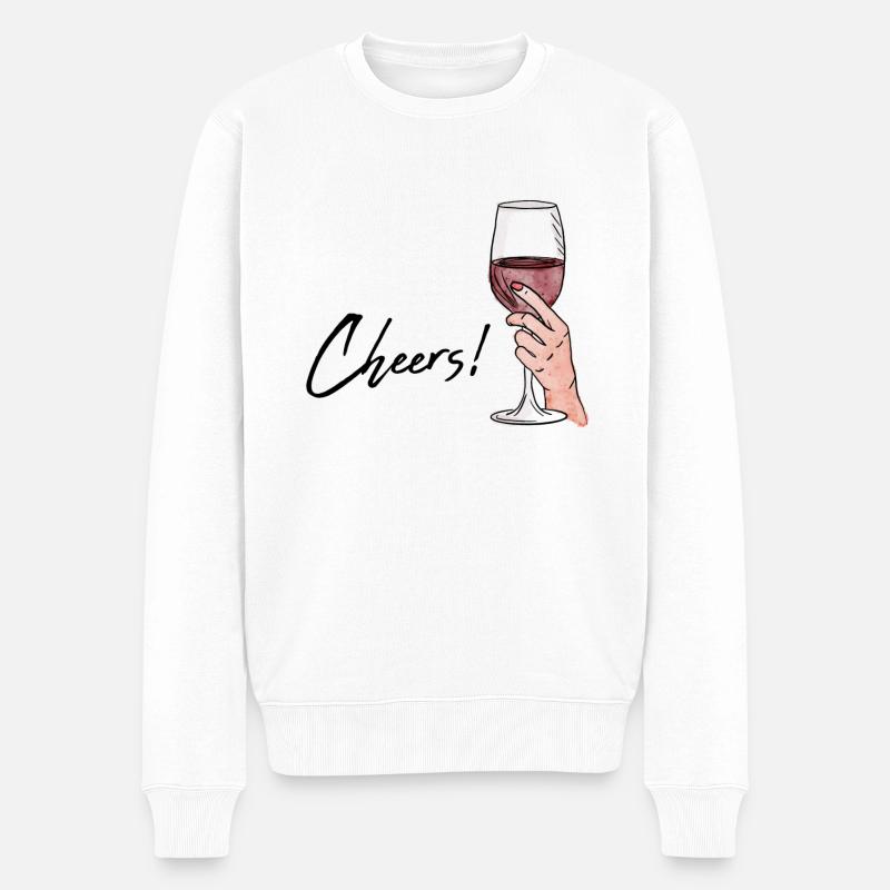 Cheers! - Männer Premium Bio Pullover - Weiß