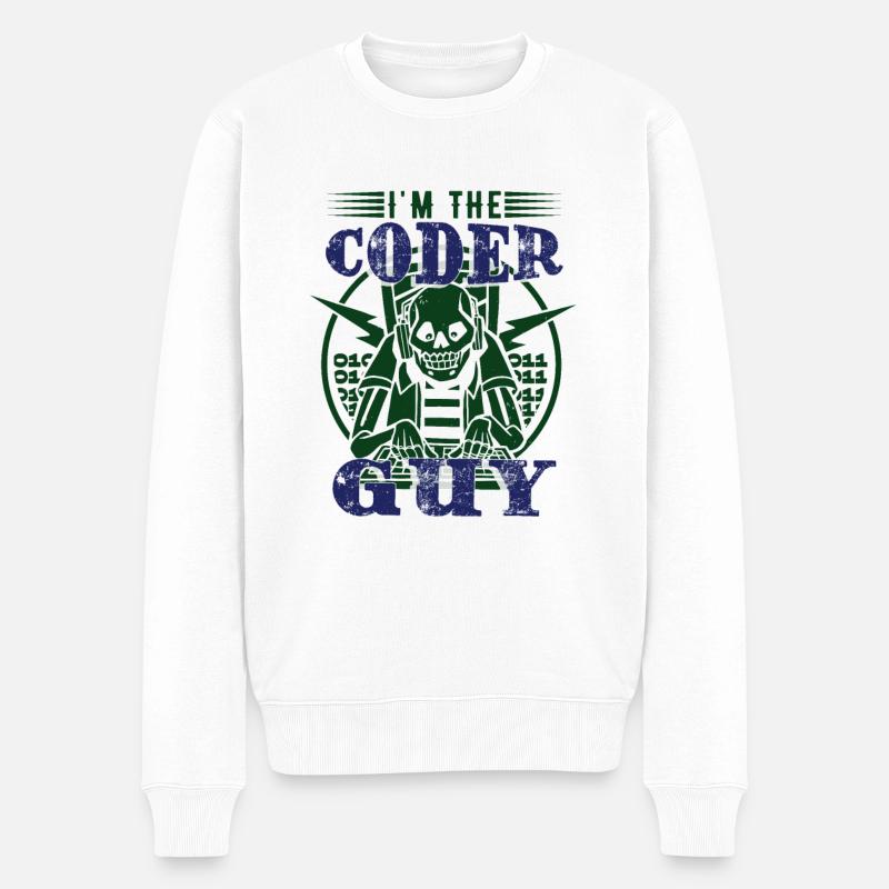 I'm The Coder Guy - Men's Premium Organic Jumper - white