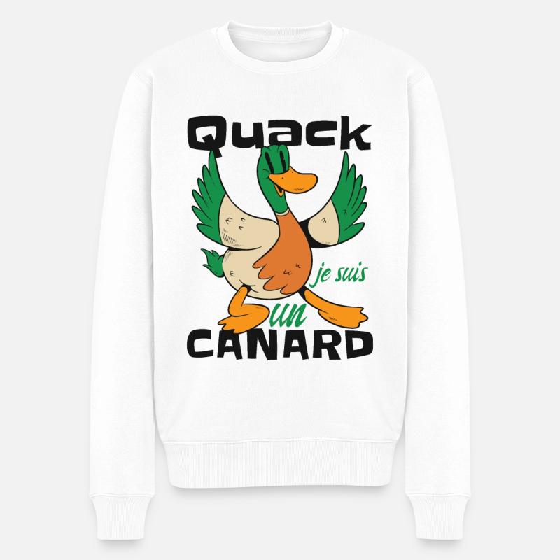 Je Suis Un Canard - Pull Premium bio Homme - blanc
