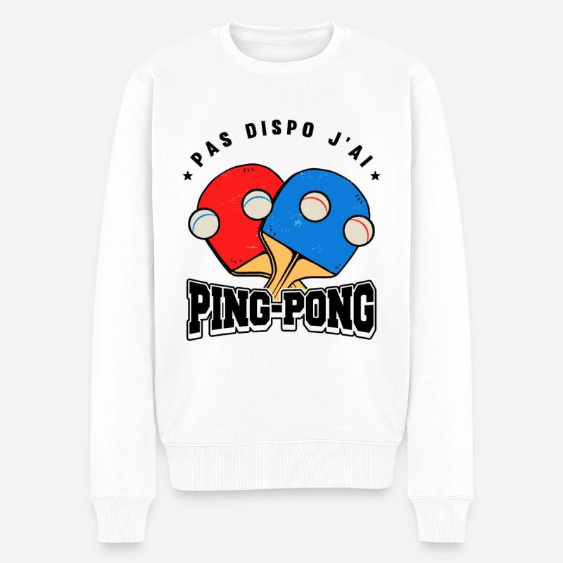 J'ai Ping Pong | Pongiste - Pull Premium bio Homme - blanc