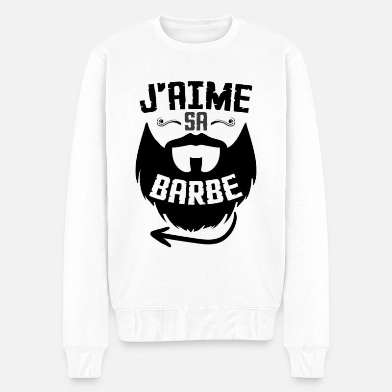 J'aime Sa Barbe - Pull Premium bio Homme - blanc