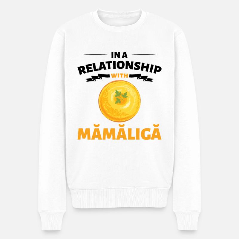 En relation avec Mamaliga - Pull Premium bio Homme - blanc