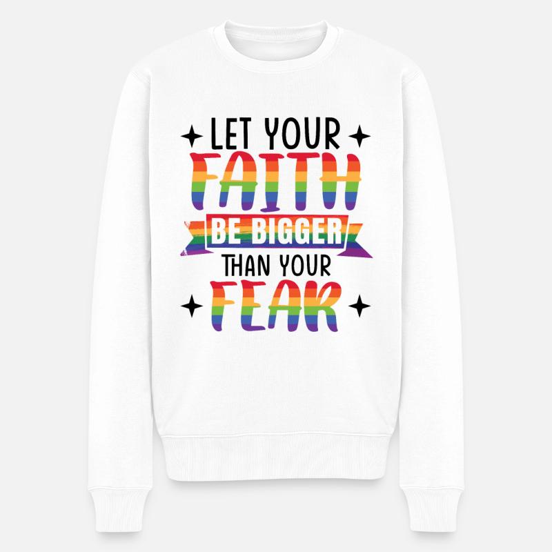 Citation LGBT - Pull Premium bio Homme - blanc