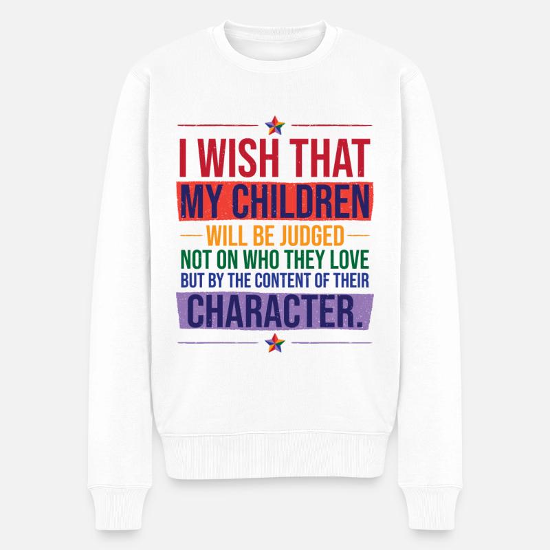 Pride-Monat | LGBT-Familie | Schwul | Lesbe - Männer Premium Bio Pullover - Weiß