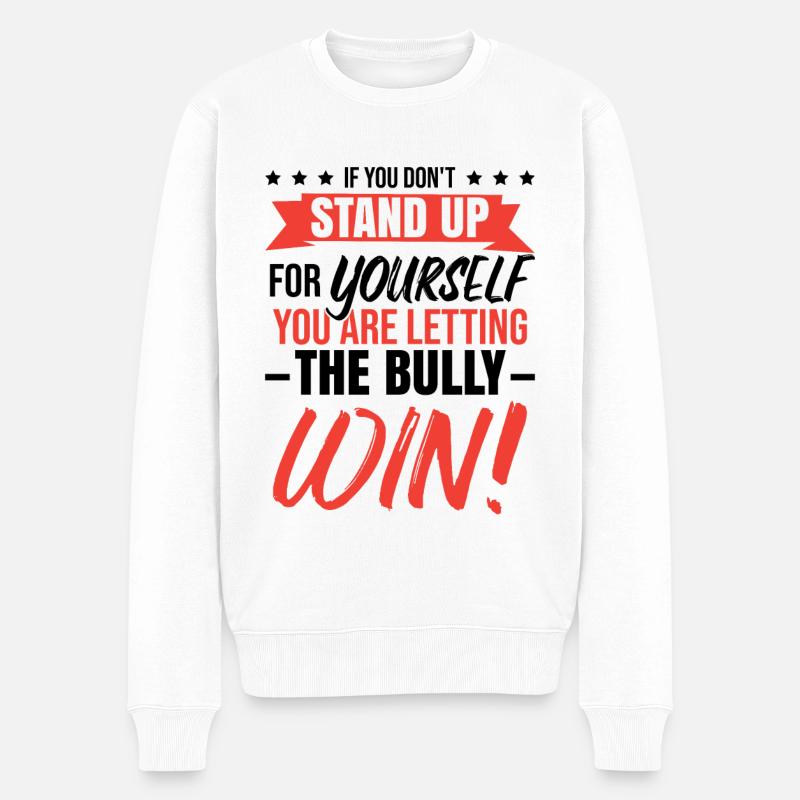 Unity Day sagt Anti-Mobbing - Männer Premium Bio Pullover - Weiß