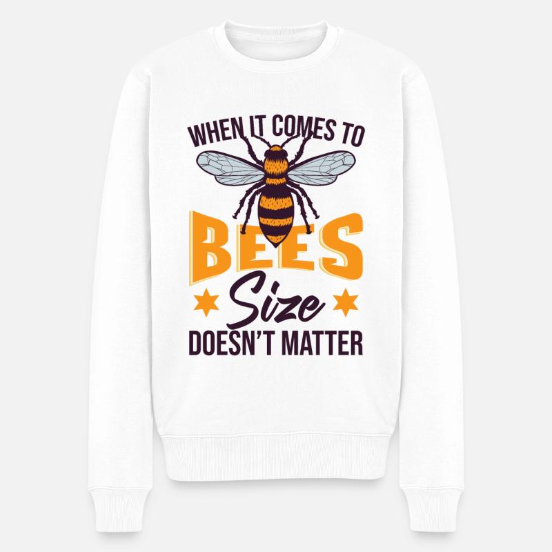 Lustiger Imker-Humor Imkerei - Männer Premium Bio Pullover - Weiß