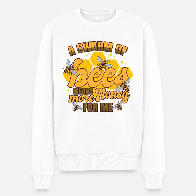 Lustiges Imkergeschenk Imkerei - Männer Premium Bio Pullover - Weiß