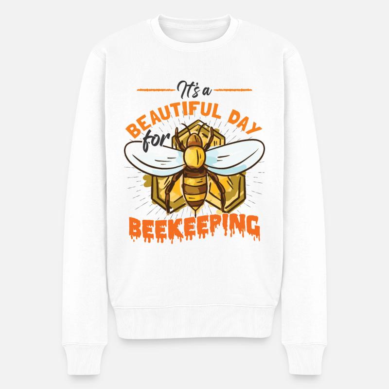 Apiculture - Pull Premium bio Homme - blanc