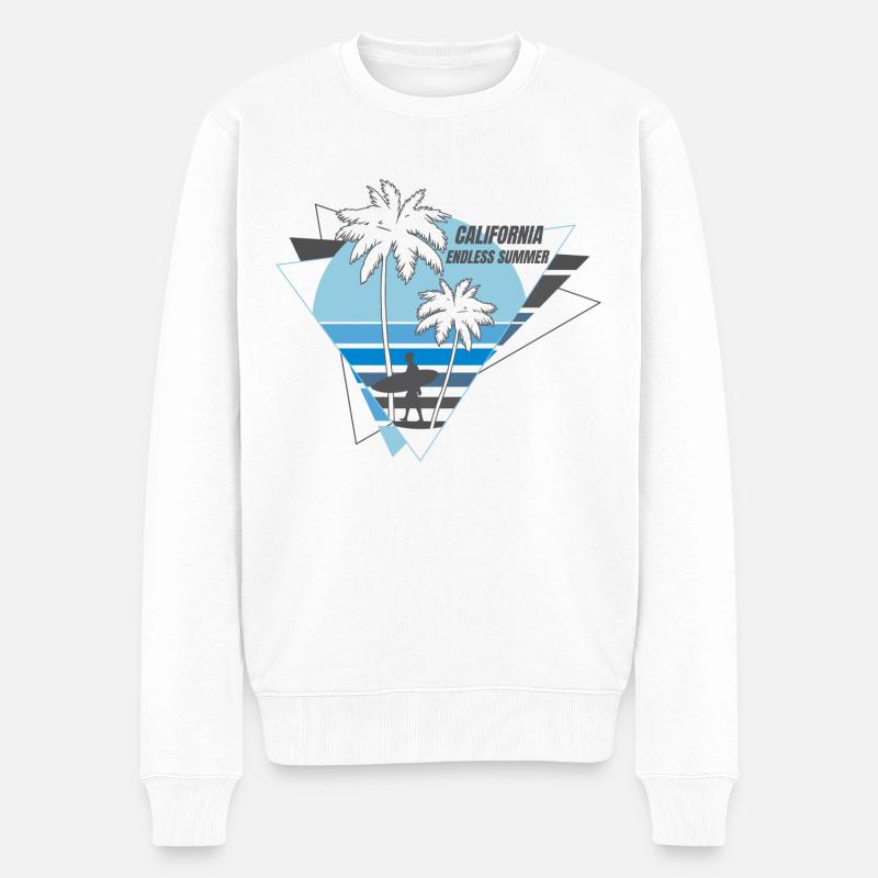 CALIFORNIA Endless Summer - Männer Premium Bio Pullover - Weiß
