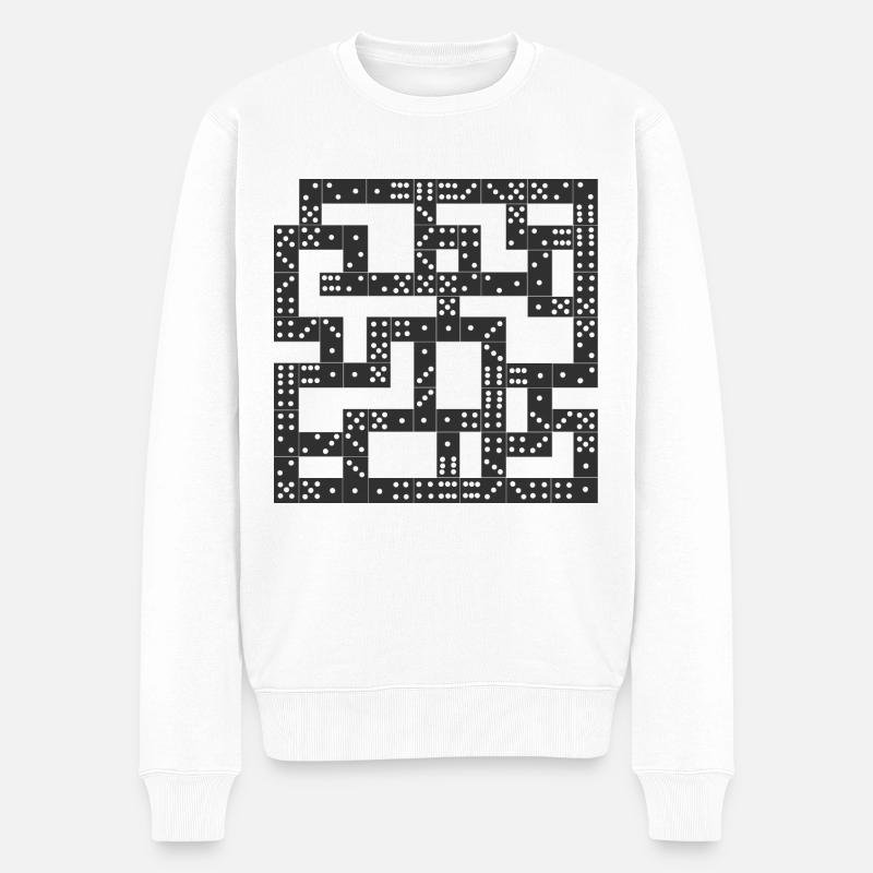 DOMINO - Pull Premium bio Homme - blanc