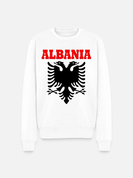 Albanien - Økologisk premium-sweatshirt til mænd - hvid