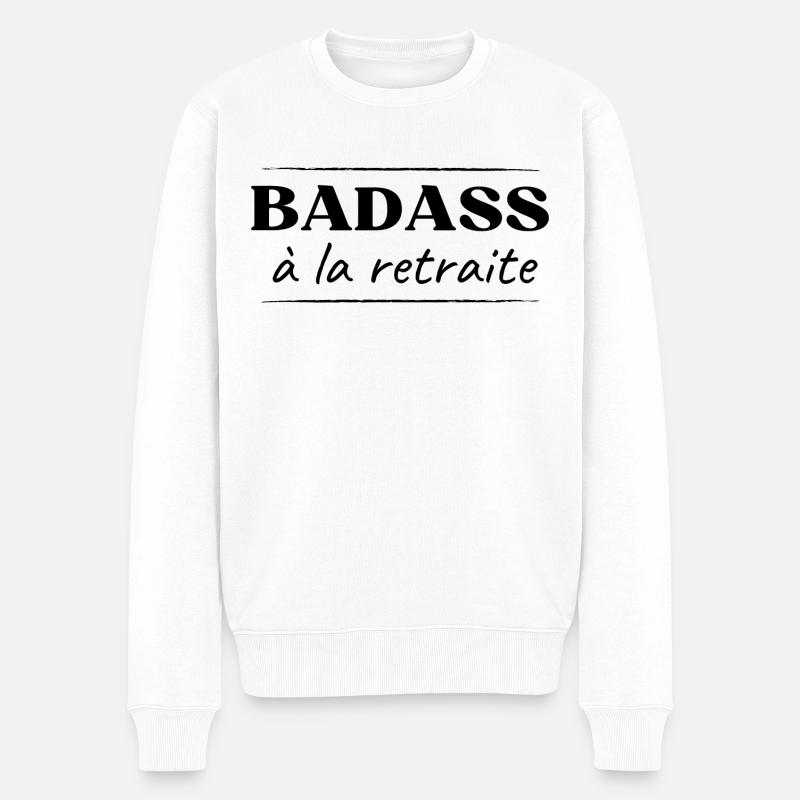 badass à la retraite - Pull Premium bio Homme - blanc