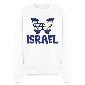 Israel - Männer Premium Bio Pullover - Weiß - Vorne - Thijin (182cm)