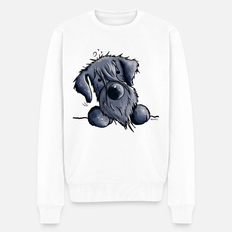 Schnauzer - Pull Premium bio Homme - blanc