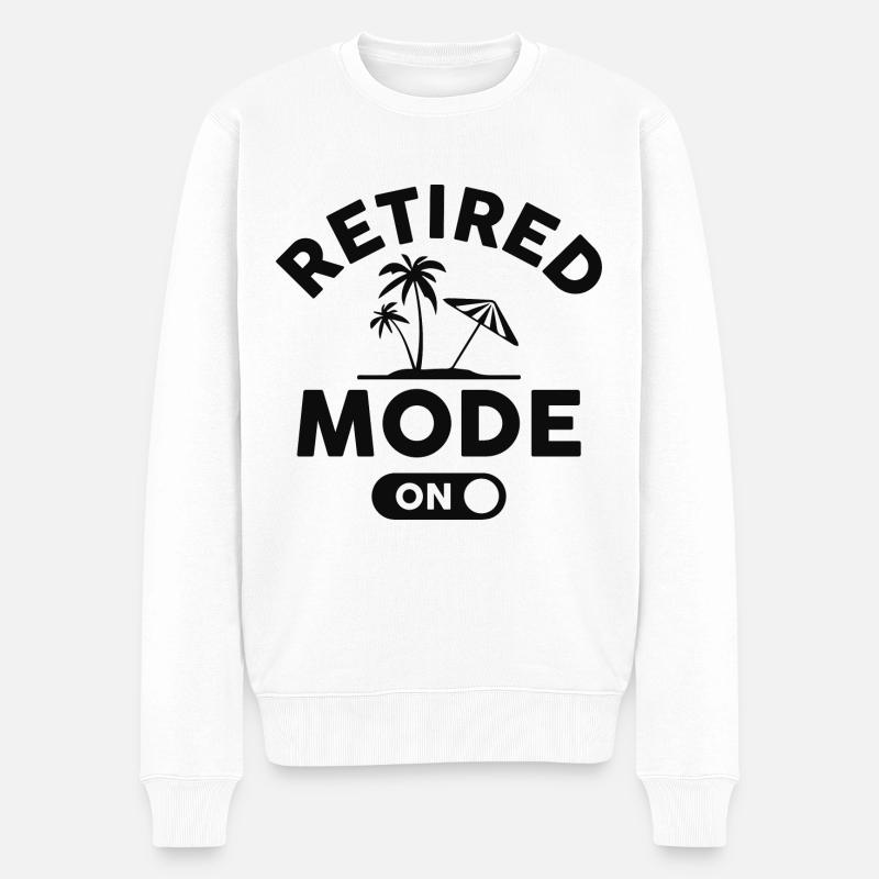Eingestellter Modus ein - Männer Premium Bio Pullover - Weiß