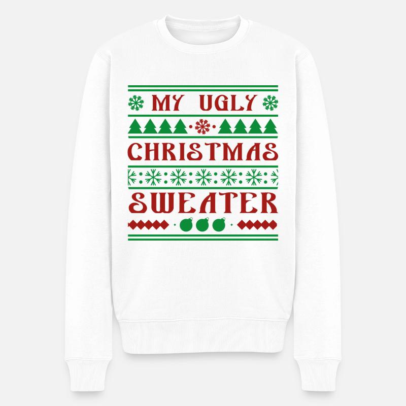 Mon vilain pull de Noël - Pull Premium bio Homme - blanc