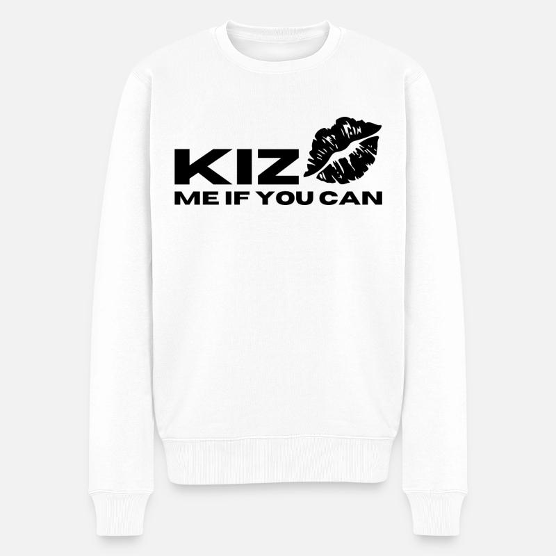 KIZ moi si vous pouvez KIZOMBA - Pull Premium bio Homme - blanc