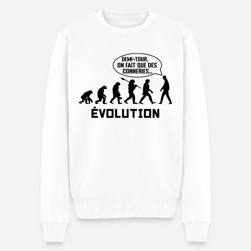 évolution - Pull Premium bio Homme - blanc