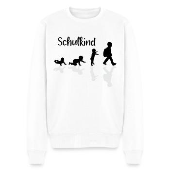 Schulkind Evolution Erstklässler Schule - Männer Premium Bio Pullover - Weiß - Vorne - Thijin (182cm)