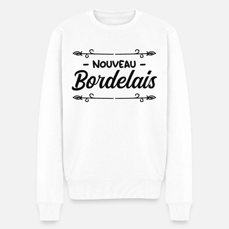 Nouveau Bordelais - Idée cadeau - Pull Premium bio Homme - blanc