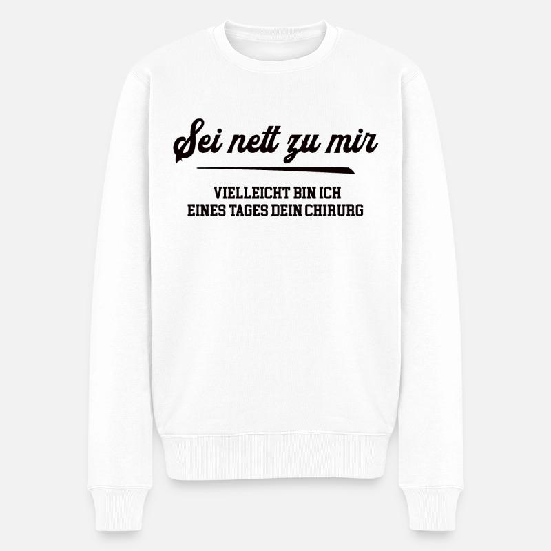 Chirurg Facharzt Chirurgie Studium Student Arzt - Männer Premium Bio Pullover - Weiß