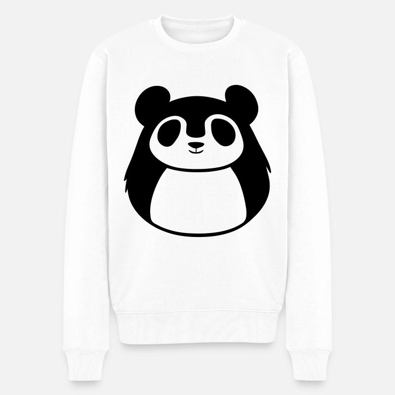 Panda - Pull Premium bio Homme - blanc