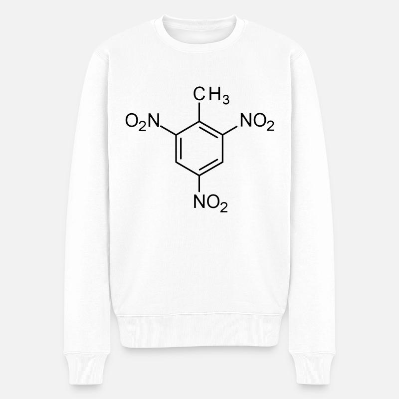 TNT Molekül - Männer Premium Bio Pullover - Weiß