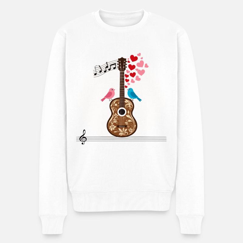 Guitare - Pull Premium bio Homme - blanc